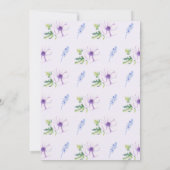 パープル アネモネ ヒヤシンス 春 ブライダル シャワー 招待状 (裏面)