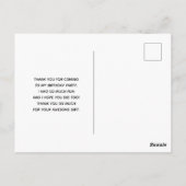 パープル アメシストとゴールドの抽象的なアゲートの感謝 ポストカード (裏面)