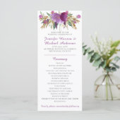 パープル アメシスト ゴールド グリッター 結婚式 プログラム (スタンド正面)