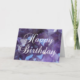パープル・アメジスト 2月の誕生石 お誕生日おめでとう カード