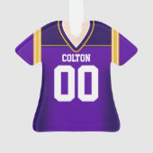 パープル/イエローサッカージャージー オーナメント (裏面)