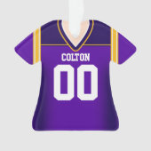 パープル/イエローサッカージャージー オーナメント (正面)