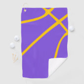 パープル&イエロースラムダンク心地よい ゴルフタオル (インサイチュ)