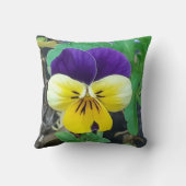 パープル&イエローパンシークッション クッション (裏面)