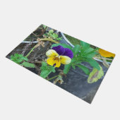 パープル&イエローパンシー  ドアマット (アングル)