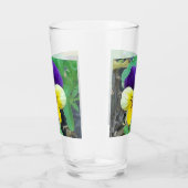 パープル&イエローパンジーガラスタンブラー タンブラーグラス (右)