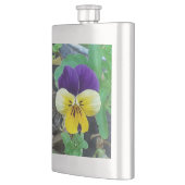 パープル&イエローパンジークラシックフラスコ フラスク (左)