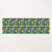 パープル&イエローパンジー ヨガマット (正面(横))