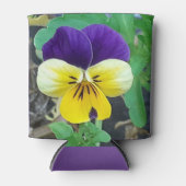 パープル&イエローパンジー 缶クーラー (正面)