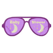 パープル&イエロームーン&スターズアヴィエーターパーティーシェード アビエーターサングラス (正面)