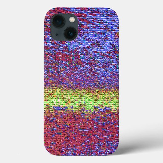 パープル＆イエローモザイク Case-Mate iPhoneケース iPhone 13ケース (裏面)