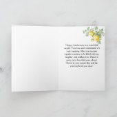 パープル&イエローローズボホモダンシックフローラネオン 招待状 (内部)