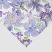 パープル イエロー アイリス フラワーの水彩画 薄葉紙 (詳細)