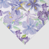 パープル イエロー アイリス フラワーの水彩  薄葉紙 (詳細)