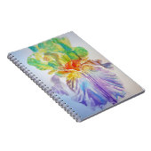 パープル イエロー アイリス 花 ノートブック (右側)