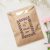 パープル イエロー ダイヤモンドとバタフライ 御礼袋 フェイバーバッグ (封をした状態)