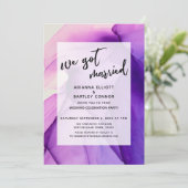 パープル インクス ウェ ガット マリード 挙式のみのご案内 招待状 (スタンド正面)