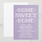 パープル ウィムジカル スイートホーム ハウスウォーミング パーティー 招待状 (正面/裏面)