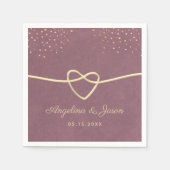 パープル ウェディング スタンダードカクテルナプキン (正面)