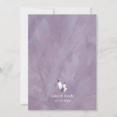 パープル・ウォーターカラーの結婚式 - ジオードと宝石 招待状 (裏面)
