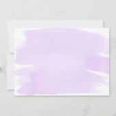 パープル・ウォーターカラー・ゴールドのレディースランチ 招待状 (裏面)