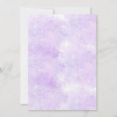 パープル・ウォーターカラー・ハロウィン・ジェンダー・リビール 招待状 (裏面)