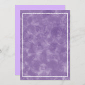 パープル ウォーターカラー ベビーシャワー 長方形テンプレート 招待状 (正面/裏面)