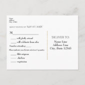 パープル・ウォーターカラー ヴィンテージ ローズ エレガント RSVP インビテーションポストカード (裏面)