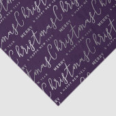 パープル&エレガントシルバーメリークリスマス文字 薄葉紙 (詳細)