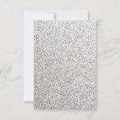 パープル - エレガント グリッター ウェディング RSVP (裏面)