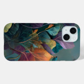 パープル＆オレンジの花と鳥のiPhone 15ケース - アブストラクト Case-Mate iPhoneケース (裏面 (横))