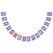 パープル&オレンジハロウィーン子供の誕生日パーティー バンティングフラッグ (全)