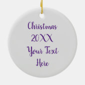 パープル&オレンジバッキーバタフライ絵を描ズ セラミックオーナメント (裏面)