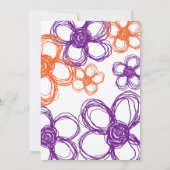 パープル&オレンジワイルドフラワー5x7招待状 招待状 (裏面)