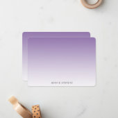 パープル  オンブレ カスタマイズ ノートカード (正面/裏面インサイチュ)
