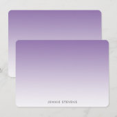 パープル  オンブレ カスタマイズ ノートカード (正面/裏面)