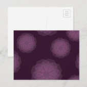 パープル、カッコいいトレンディーモダンシンプルフローラ抽象芸術 ポストカード (正面/裏面)