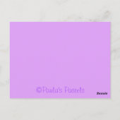 パープル カップケーキ プレート サンクス ポストカード (裏面)