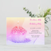 パープル カプチーノ カラフル 30歳の誕生日招待状 招待状 (スタンド正面)