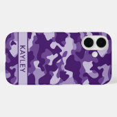 パープル カモフラージュ オリジナル Case-Mate iPhoneケース (裏面 (横))
