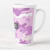 パープル カモフラージュ パターン カフェラテマグ (右)