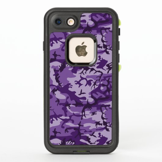 パープル カモフラージュ 軍用 ミリタリー LifeProof iPhoneケース (裏面)