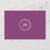 パープル カラーリリー ウェディング レセプション エンクロージャーカード (裏面)