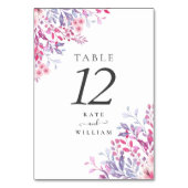 パープル カントリー ワイルドフラワーズ フローラル テーブルナンバー (正面)