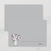 パープル ガーデン メイソンジャー | エスコート プレイステーションカード 招待状 (正面/裏面)