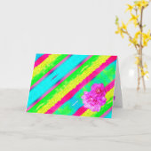 パープル ギフト バッグ カード (黄色い花)