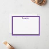 パープル クラシック ノートカード (正面/裏面インサイチュ)