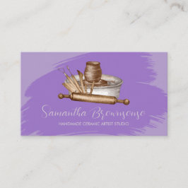 パープル クラフト ショップ 陶芸 セラミック 粘土 名刺