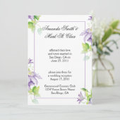 パープル クレマチス ウェディング レセプション 後 招待 招待状 (スタンド正面)