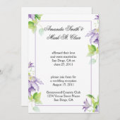 パープル クレマチス ウェディング レセプション 後 招待 招待状 (正面/裏面)